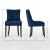 Import Hot selling blue velvet dining chair/modern velvet restaurant chair from China