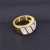Import Hot selling European and American pottery mud full diamond round simple ring female stainless steel finger ladies ring from China