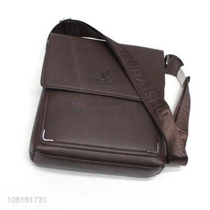Hot Selling Fashion Pu Leather Messenger Bag Brown Casual Man Bag