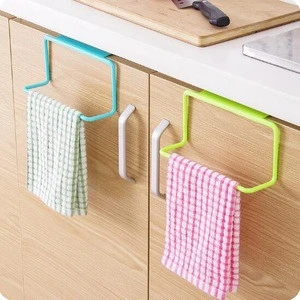 Hot selling Plastic bathroom Kitchen Cabinet Door Back accessory over Towel Bar Rack / Bar Hanging Holder Rail Organizer