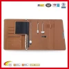 Hot Selling Trifold A5 Hardcover Luxury Notebook with Power Bank