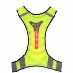 Hot Ultra-thin breathable outdoor sports vest night running riding fluorescent safety vest LED light reflective vest