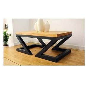 Hotel Center Coffee Table Wood Top Designs With Metal Legs