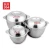 Import Hotel&amp;restaurant sus304 Stainless Steel serving Soup Salad Rice Bowl Pie plate Korea Noodle bowl with Lid and Two Handle from China