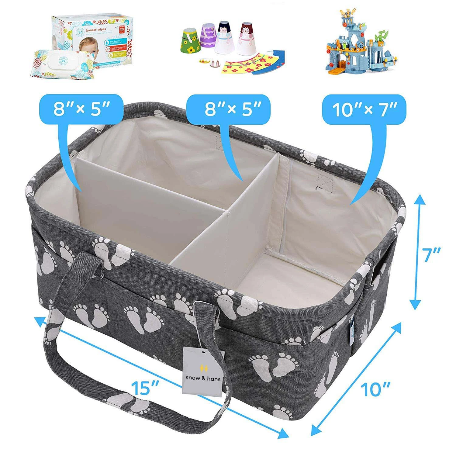 Household items high quality bathroom dirty diaper Fabric storage boxes box organizer basket bags caddy