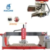 HUALONG machinery HKNC-650 infrared Granite bridge wet saw 5 axis CNC Stone Cutter for marble cutting milling carving shaping