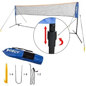 Indoor Height Adjustable Team Sport Portable Training Badminton Net