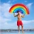Import inflatable rainbow pool float from China
