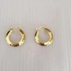 Inspire stainless steel jewelry custom high polished large hoop earrings 18k gold plated earring fashion fine jewelry for women