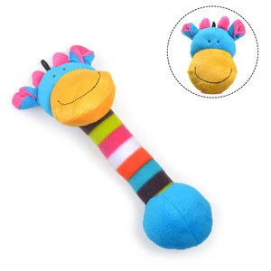 Interactive pet toy with squeaker soft baby rattle toys