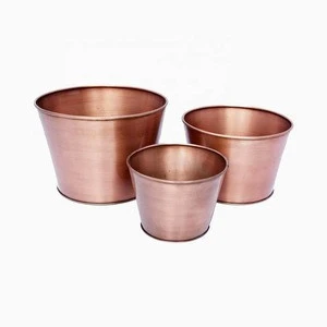 Iron Garden Pot Set Copper Color