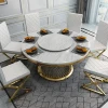 Italy Design stainless steel Base marble top restaurant table modern design Contemporary Dining Table diningroom furniture