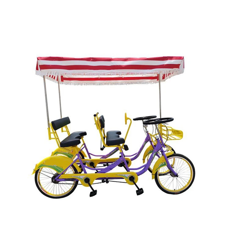 Jack Tianjin factory 4 seater surrey bike tandem bicycle for adult/sightseeing bike 4 person touring bike/seater tandem bike
