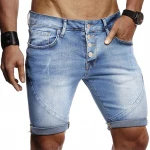 jean shorts men denim mens  jean shorts trendy denim jeans men shorts