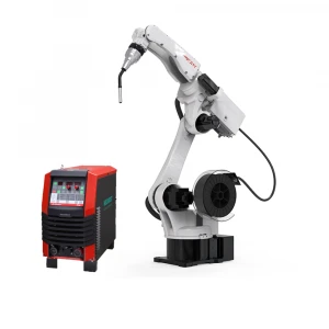 Jhy robot welding cell with stainless steel welding machine and robot welding wire feeder