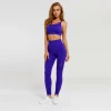 K3130+B358 Ombre Women Seamless Fitness Apparel 2 Pieces Adjustable Sports Bra And Hollowed  Leggings Suits Yoga Wear Sets