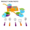 Kids Kitchen Toy Pretend Play Cooking Toys Tableware Set