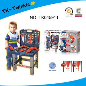 Kids plastic tool toy mechanic tool box set