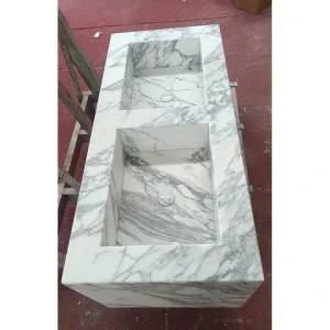 KINGS-WING Natural Arabescato Corchia Washbasin Washing Basin For Washroom Marble Bathroom Sink Furniture Living Room