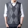 knit sleeveless 100 cashmere men vest breathable