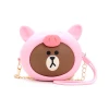 Korean Style Kids Shoulder Bag Animal pattern wallet Cute Silicone Coin purse with zipper
