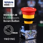 LA38 series 22mm waterproof selector push button switch  Direct Emergency Shut Off Stop Mushroom  2 position 3 position selector