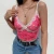 Import Lace Cute Crop Top Cherry Print Bowknot Women Casual Sleeveless Spaghetti Strap Top Tee Sexy Backless Camisole from China