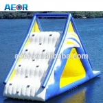 lake inflatable water slides,PVC material inflatable floating water slide for sale