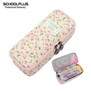 large capacity colored canvas storage pouch marker pen pencil case simple stationery bag holder for school