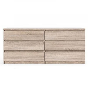large space Atlin Designs Contemporary 6 Drawer Double Dresser in Truffle Gray