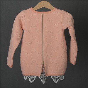 latest design girls tops embroidery designs sweaters kids jacquard bowknot baby top selling tops