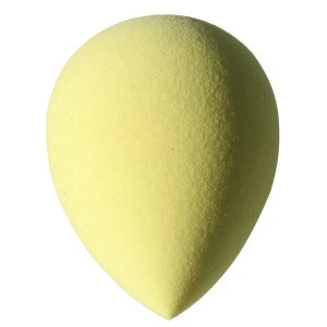 Latex free and hypoallergenic reusable makeup applicator yellow waterdrop gourd shape cosmetic sponge