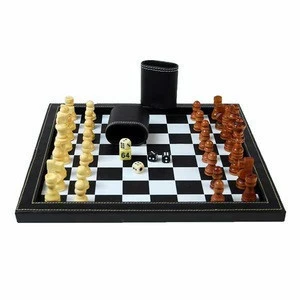leather chess board game