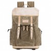 Leather Waxed Canvas Rucksack Convertible Waterproof Professional Camera Bag Backpack