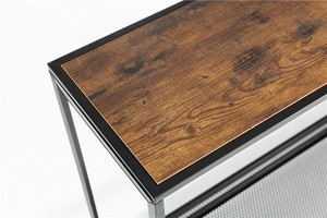 Living Room Furniture Modern Wood Top Stainless Steel Console Table For Hallway