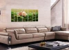 LOTUS Flower 3D Metal Wall Hang Picture Art Chinese Frame Oil Painting 100% Handmade 100*200cm 7 panels