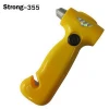Low price  Plastic simple safety hammer with led flashlights and knife for car