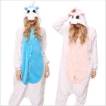 LSJF002 Autumn and winter flannels cartoon animal one-piece pajamas warm stars rainbow unicorn sleepwear