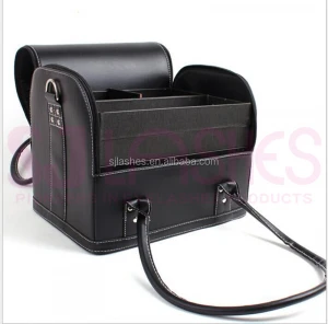 Luxury Makeup Bag PU Leather Handbag Eyelash Carry Kit Bag