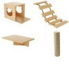 Luxury solid wood shelves cat climbing rack pet furniture wall hanging stairs Cat space capsule Cat House Rock climbing