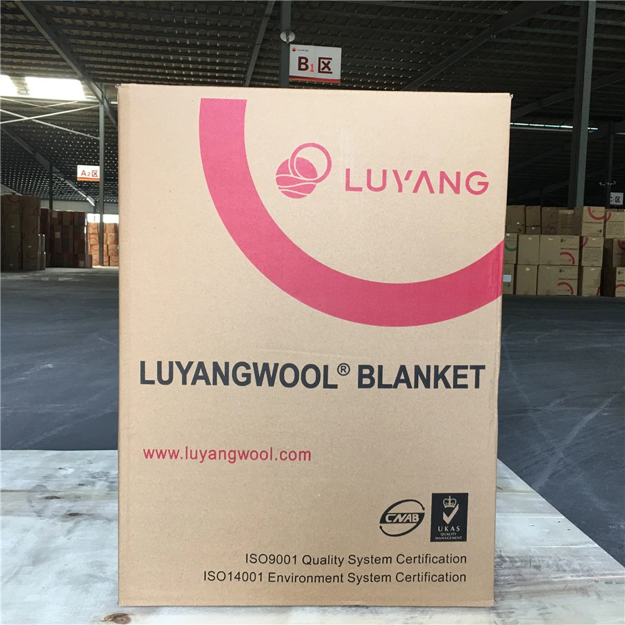 Luyang 1roll 3600X610X50mm 96kg/m3 HP High temperature resistant ceramic fiber blanket manufacturers for Baffle Wood Stoves