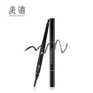 Makeup Waterproof  2in1 Korea Black Eyebrow Pencil With Screw Comb