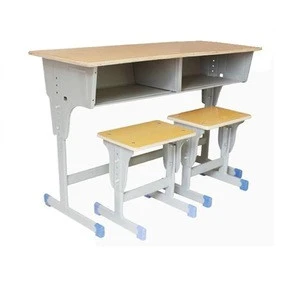 malaysia school furniture student desk with drawer and chair set