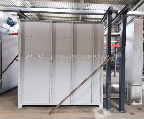 Buy Manual Simple Electrostatic Powder Coating Booth With Rails Spray ...