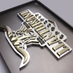 Manufacturer Custom Store Sign with Titanium Plating 3D Acrylic Logo Sign Board