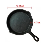 Manufacturer wholesale Hot Sale Seasoned Cast Iron Skillet Outdoor Kitchen Cooking Utensils for Camping BBQ