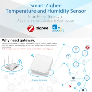 Manufacturer Zigbee eWelink temperature and humidity sensor LCD display temperature humidity meter