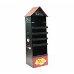 Material Plastic Hooks Stands Corrugated Rack Pop Counter Cardboard Sidekick Display For Baby Shoes