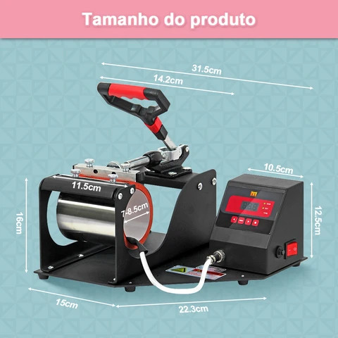 Mecolour Mug Heat Press Machine Transfer Sublimation Print Mug for DIY Coffee Cup 6-11oz