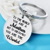MECYLIFE Motivational Quote Engraved Mothers Day Biorthday Gifts Stainless Steel Key Chain